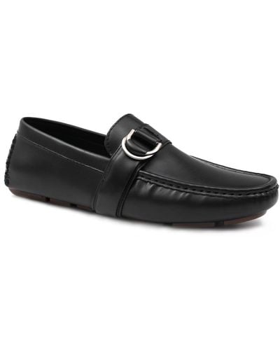 Aston Marc Charter Side Buckle Loafers - Black