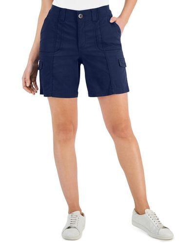 Style & Co. Comfort-waist Cargo Shorts - Blue