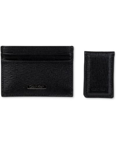 Calvin Klein Rfid Card Case & Money Clip - Black