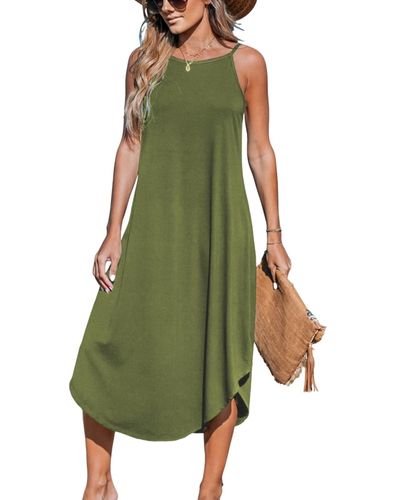 CUPSHE Cami Midi Cover Up Dress - Green