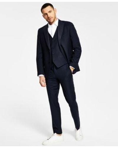 Alfani Slim Fit Tuxedo Separates Created For Macys - Blue