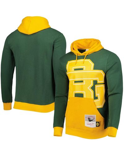 Mitchell & Ness Bay Packers Big Face 5.0 Pullover Hoodie - Yellow