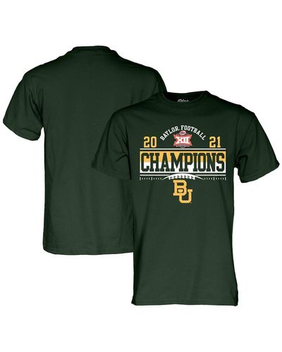 Blue 84 Baylor Bears 2021 Big 12 Football Conference Champions Locker Room T-shirt - Green