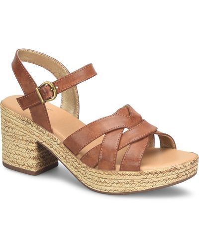 b.ø.c. Melodie Ankle Strap Comfort Sandals - Brown