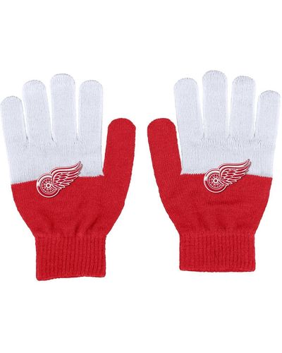 WEAR by Erin Andrews Detroit Red Wings Color-block Gloves - White