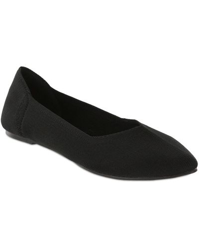 MIA Kerri Ballet Knit Flats - Black