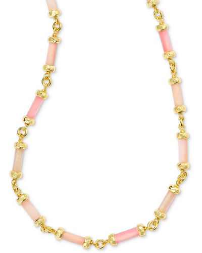 Kendra Scott 14k Gold-plated Mixed Bead Adjustable Strand Necklace - Metallic