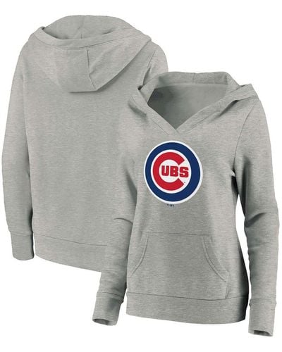 KTZ Men's Team Logo Po Chicago Cub Hoodie - Gray - Hoodies