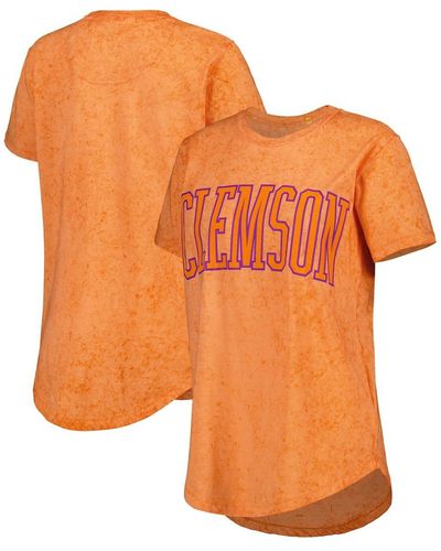 Pressbox Clemson Tigers Southlawn Sun-washed T-shirt - Orange
