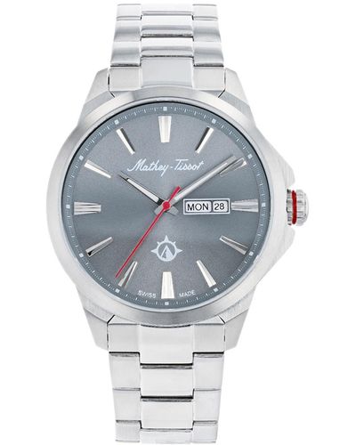 Mathey-Tissot Field Scout Collection Classic Stainless Steel Bracelet Watch - Gray