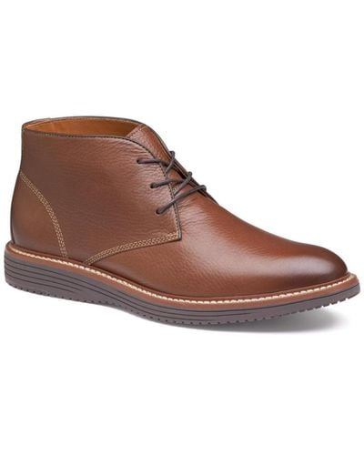 Johnston & Murphy Upton Leather Chukka Boots - Brown