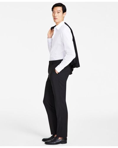 HUGO By Boss Modern-fit Wool Suit Pants - White