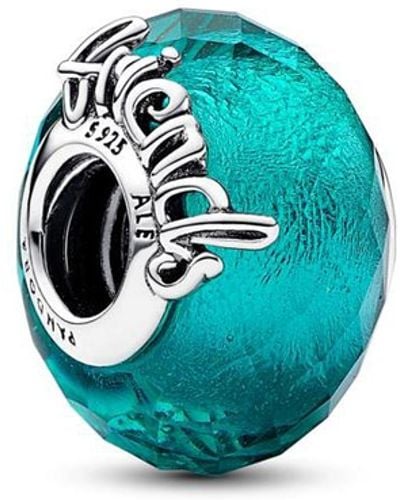 PANDORA Sterling Silver Faceted Murano Glass Friendship Charm - Blue