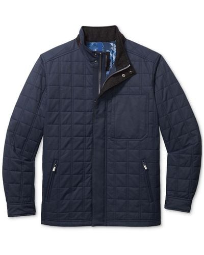 Tommy Bahama Bronson Bay Quilted Water-resistant Full-zip Jacket - Blue