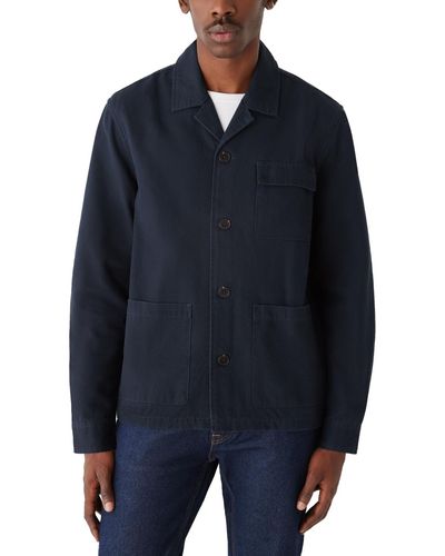 Frank And Oak Relaxed-fit Chore Shirt Jacket - Blue