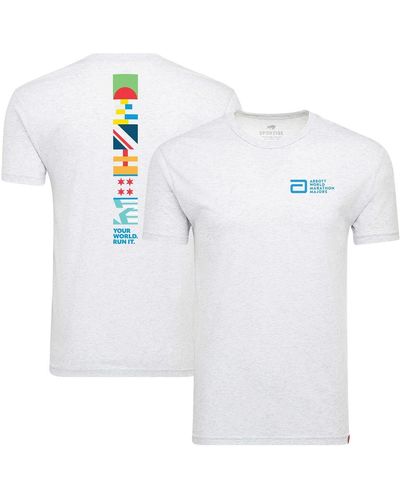 Sportiqe And World Marathon Majors Comfy Tri-blend T-shirt - White