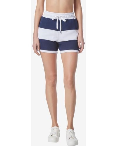 Marc New York Andrew Marc Sport Rugby Stripe Shorts - Blue