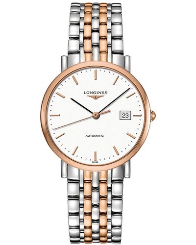 Longines Men's Swiss Automatic The Elegant Collection Two-tone Stainless Steel Bracelet Watch 37mm L48105127 - Metallic