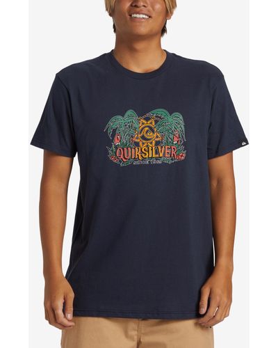 Quiksilver Dala Jungle Mt0 Short Sleeve T-shirt - Blue