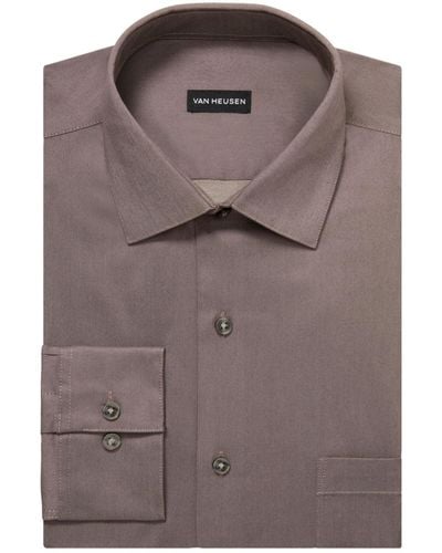 Van Heusen Flex Collar Regular Fit Dress Shirt - Brown