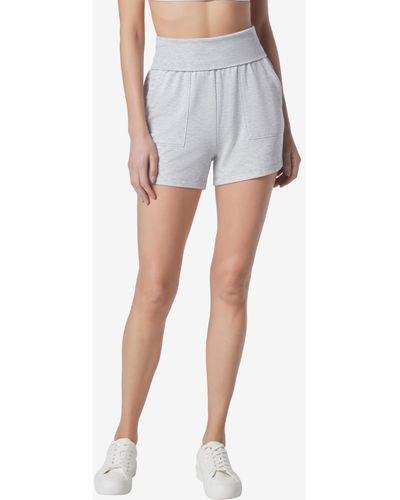 Marc New York Andrew Marc Sport Fold Over Waistband Lounge Relaxed Fit Shorts - Blue