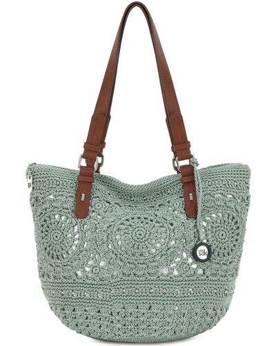 The Sak Silverwood Crochet Tote, Created For Macy's - Green