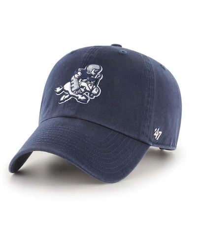 47 Brand Navy Dallas Cowboys Clean Up Alternate Logo Adjustable Hat - Blue