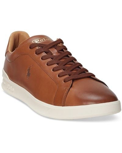 Polo Ralph Lauren Heritage Court Ii Leather Sneaker - Brown
