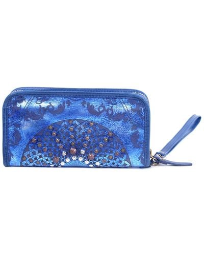 Old Trend Mola Leather Clutch - Blue