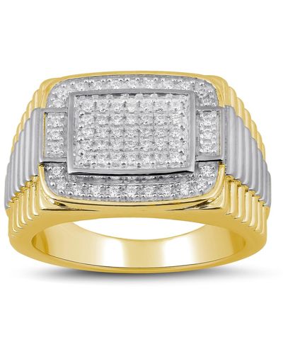 Macy's Diamond Two-tone Cluster Ring (1/2 Ct. T.w. - Metallic
