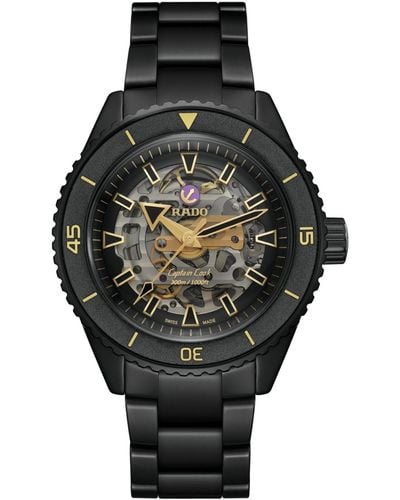 Rado Swiss Automatic Captain Cook High-tech Ceramic Bracelet Watch 43mm - Black