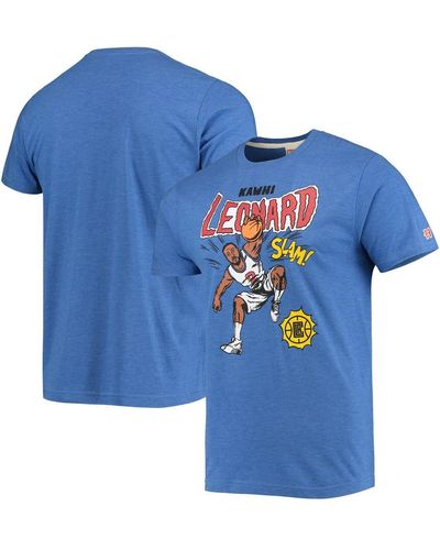 Homage Kawhi Leonard La Clippers Comic Book Player Tri-blend T-shirt - Blue