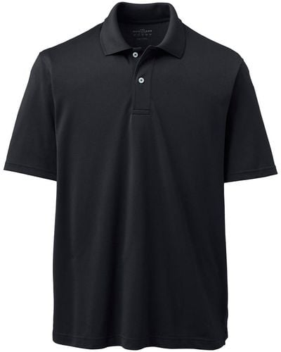 Lands' End School Uniform Short Sleeve Polyester Polo - Black