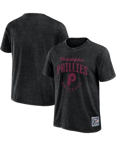 Fanatics Darius Rucker Collection By Philadelphia Phillies Cooperstown Collection Washed T-shirt - Black