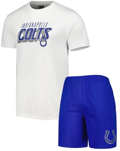 Men's Concepts Sport Royal/White New York Giants Downfield T-Shirt & Shorts Sleep Set Size: Extra Large