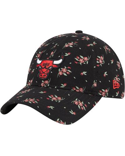 KTZ Chicago Bulls Bloom Print 9twenty Adjustable Hat - Black