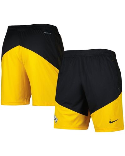Nike Black And Gold Ucf Knights Player Performance Lounge Shorts - Yellow