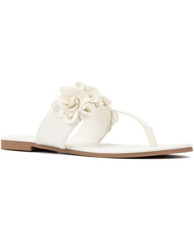 New York & Company Liana Flip Flop Sandal - White