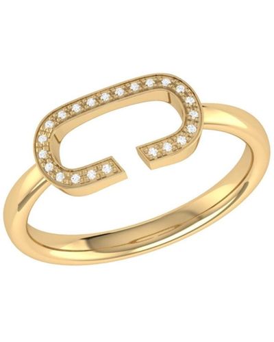 LuvMyJewelry Celia C Design Sterling Silver Diamond Ring - Metallic