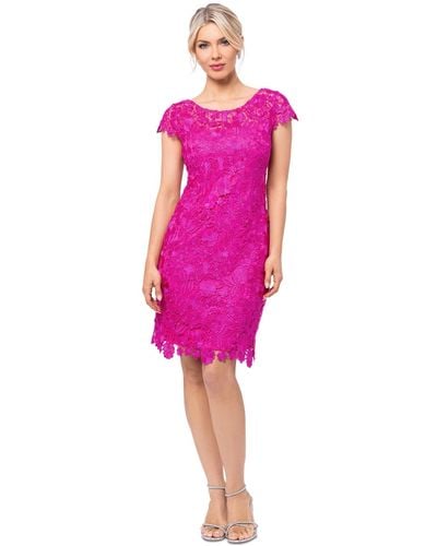Xscape Lace Sheath Dress - Pink