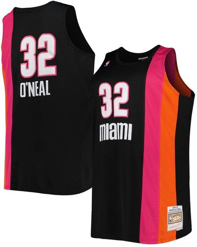 Mitchell & Ness Shaquille O'neal Miami Heat Big And Tall Hardwood Classics 2005-06 Swingman Jersey - Red