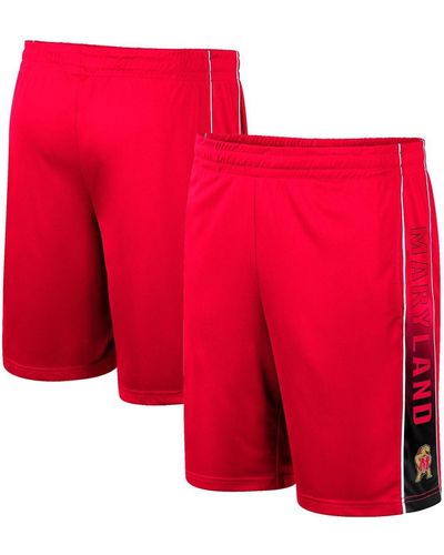 Colosseum Athletics Maryland Terrapins Lazarus Shorts - Red
