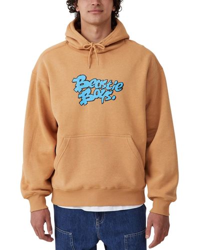 Cotton On Oversized Music Hooded Sweater - Blue