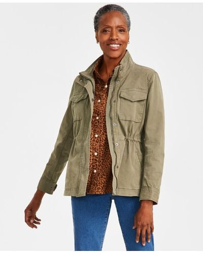 Style & Co. Twill Jacket - Green