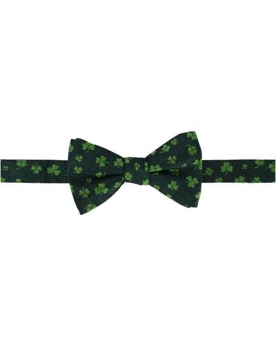 Trafalgar Shamrock Novelty Silk Bow Tie - Green