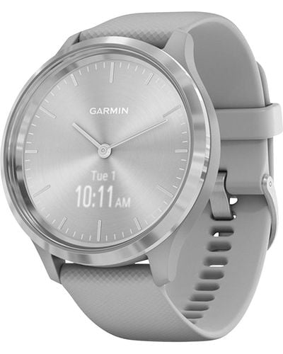Garmin Vivomove 3 Style Gray Silicone Strap Hybrid Touchscreen Smart Watch 44mm
