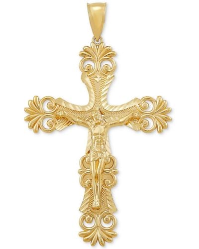 Macy's Ornate Crucifix Cross Pendant - Metallic