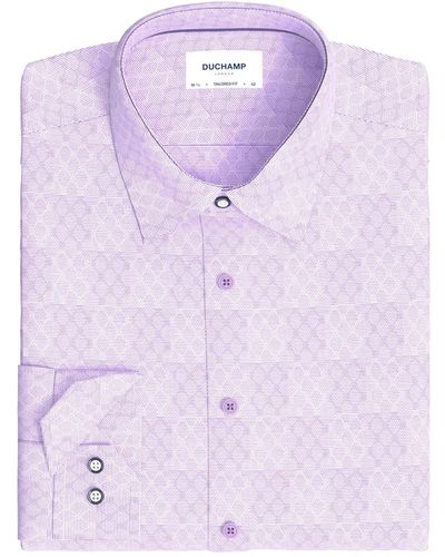 Duchamp Diamond Dress Shirt - Purple