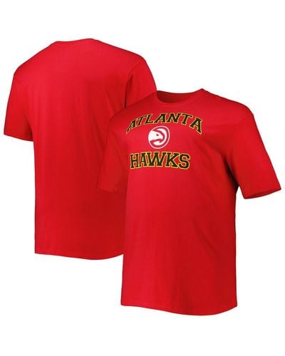 Profile Atlanta Hawks Big And Tall Heart And Soul T-shirt - Red