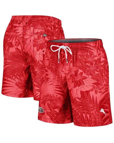 Tommy Bahama San Francisco 49ers Santiago Palms Board Shorts - Red